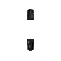 Michele 12mm Glossy Black Crocodile Watch Strap