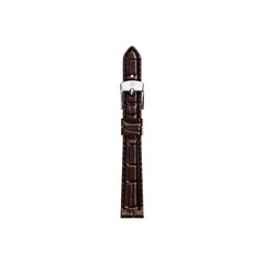 Michele 12mm Glossy Brown Crocodile Watch Strap