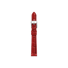 Michele 12mm Glossy Red Crocodile Leather Watch Strap