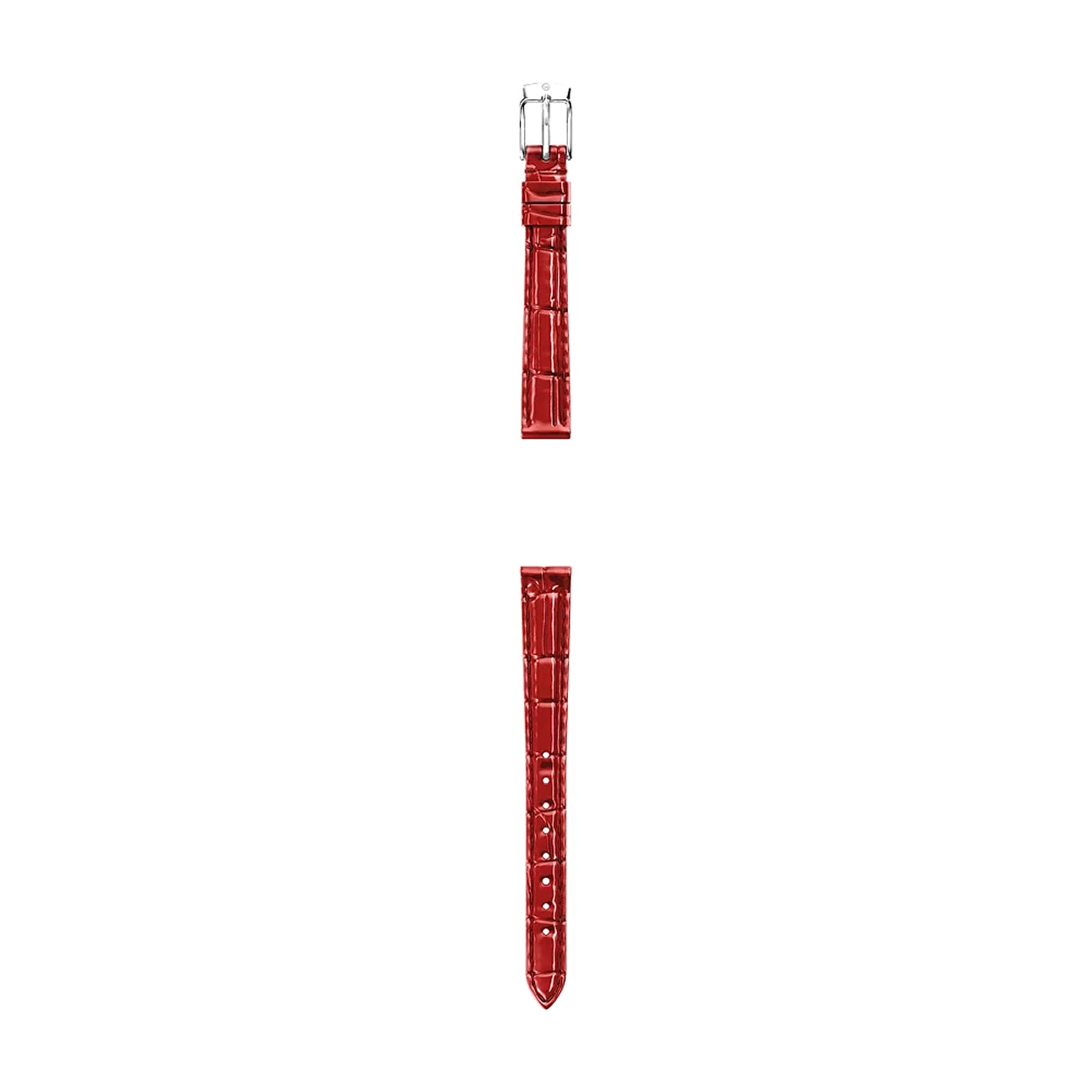 Michele 12mm Glossy Red Crocodile Leather Watch Strap