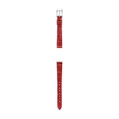 Michele 12mm Glossy Red Crocodile Leather Watch Strap