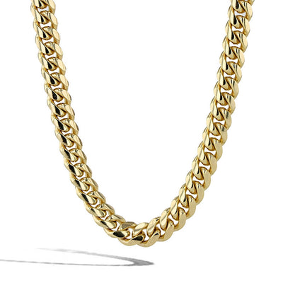 Solid Gold Cuban Link Chain Necklace - 8mm - Private Label product