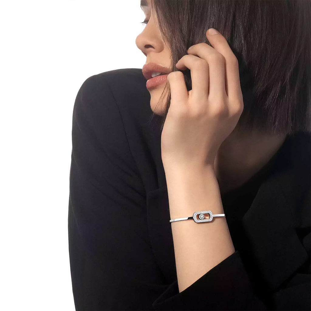 Messika So Move Pave Diamond Bangle Bracelet