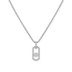 Messika So Move Diamond Pave Natural Titanium Pendant Necklace