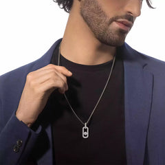 Messika So Move Diamond Pave Natural Titanium Pendant Necklace