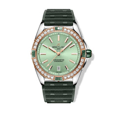 Breitling Super Chronomat 38 Mint Green Rubber - 38mm