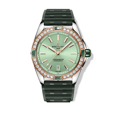 Breitling Super Chronomat 38 Mint Green Rubber - 38mm - Breitling product