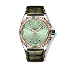 Breitling Super Chronomat 38 Mint Green Rubber - 38mm
