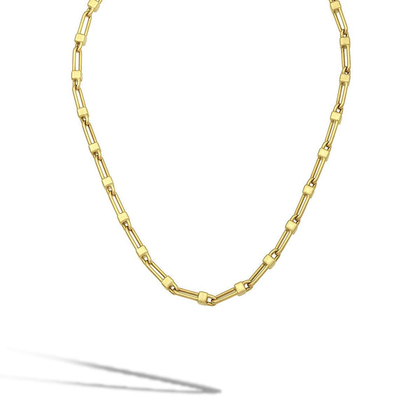Long Link Padlock Chain Necklace