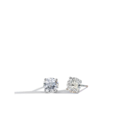 Diamond studs set in 14k White Gold - 3.00 carat total weight - Private Label product