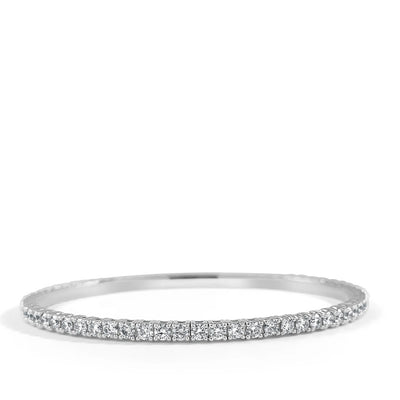 14k Gold Flexible Diamond Bangle - Private Label product