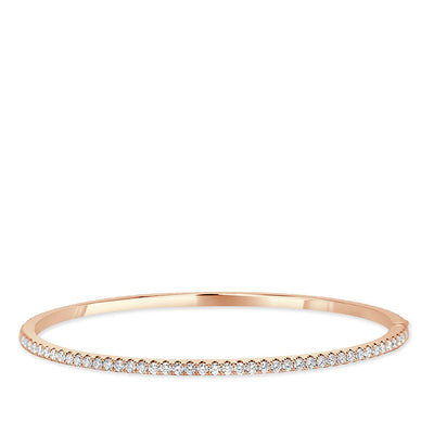 14K Gold Diamond Bangle in Rose Gold - Private Label product
