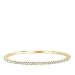 14K Gold Diamond Bangle in Rose Gold