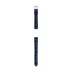 Michele 14mm Glossy Atlas Blue Crocodile Leather Watch Strap