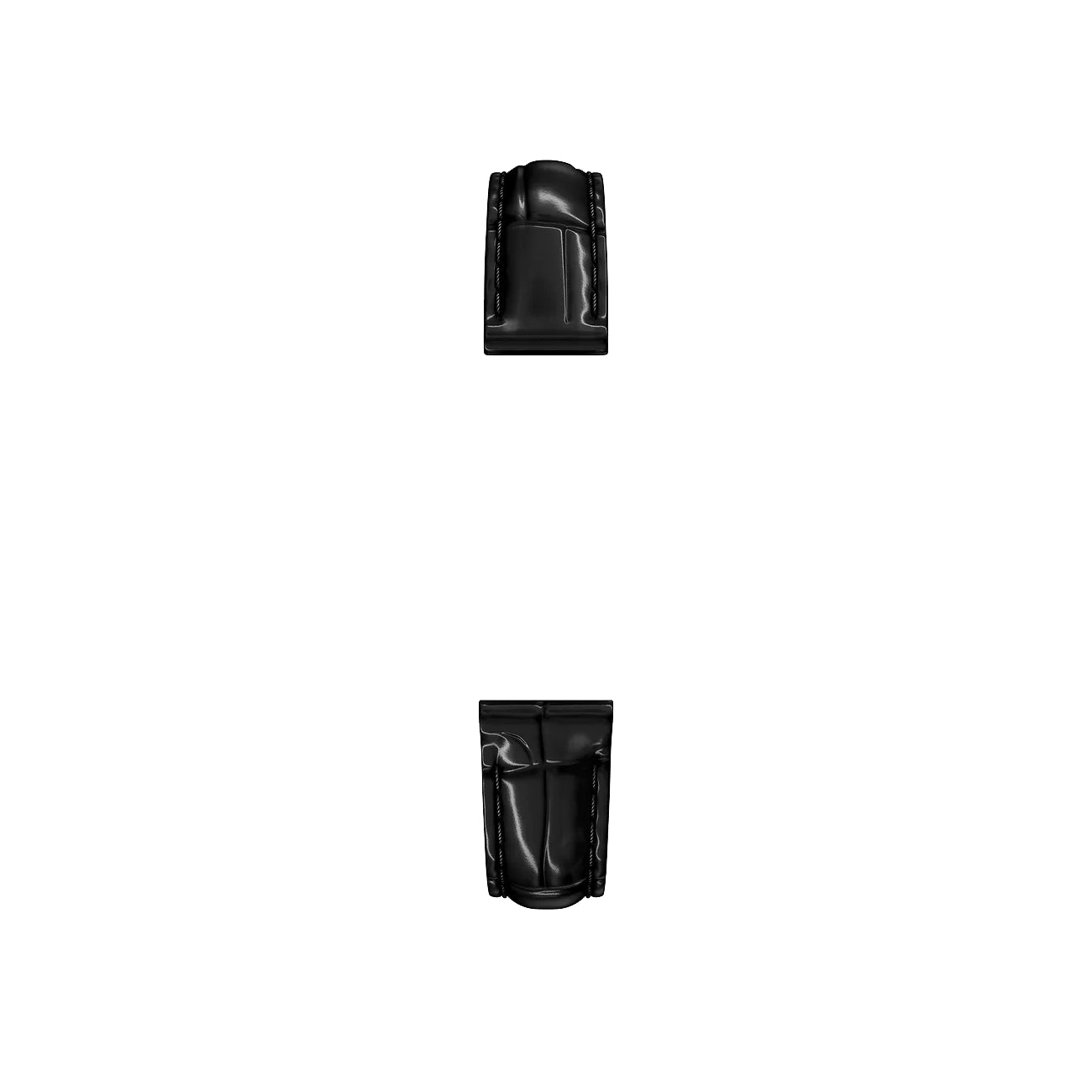 Michele 14mm Glossy Black Crocodile Watch Strap