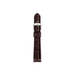 Michele 14mm Glossy Brown Crocodile Watch Strap