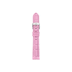 Michele 14mm Glossy Pop Pink Crocodile Leather Watch Strap
