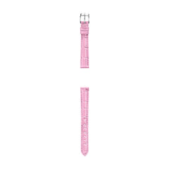 Michele 14mm Glossy Pop Pink Crocodile Leather Watch Strap
