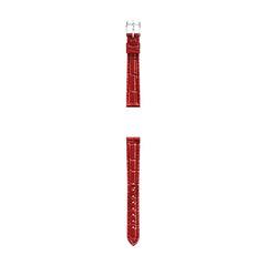 Michele 14mm Glossy Red Crocodile Leather Watch Strap