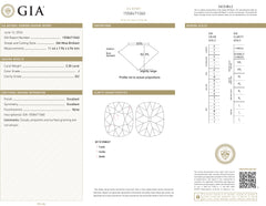 3.30ct Old Mine Brilliant Cut Diamond, J SI2, GIA Certified