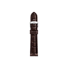 Michele 16mm Glossy Brown Crocodile Watch Strap