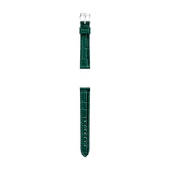 Michele 16mm Glossy Lush Green Crocodile Leather Watch Strap