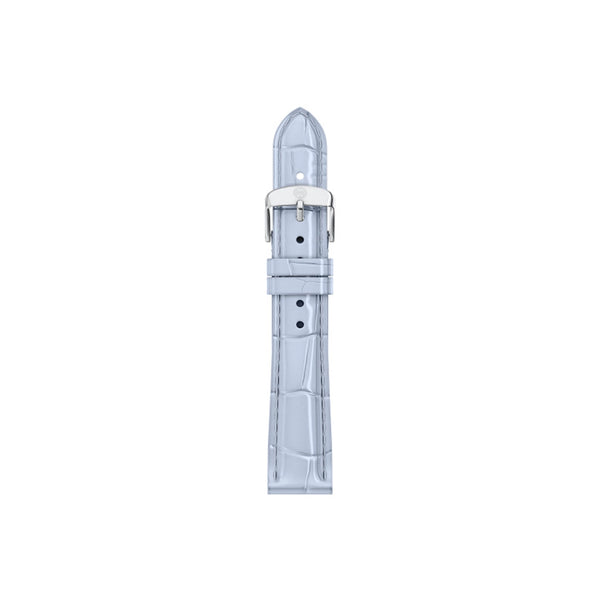 Michele 16mm Crocodile-Calf Pastel Blue Watch Strap