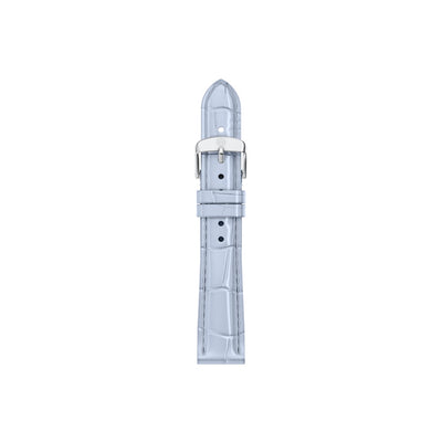 Michele 16mm Crocodile-Calf Pastel Blue Watch Strap - Michele product