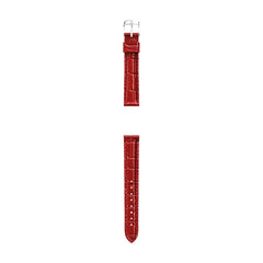 Michele 16mm Glossy Red Crocodile Leather Watch Strap