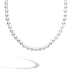 Mikimoto 6.5mm A Pearl Strand Necklace 16" - Yellow Gold