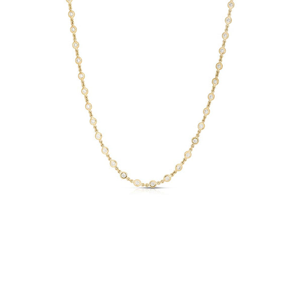Roberto Coin Diamonds by the Inch Collection Yellow Gold Diamond Necklace