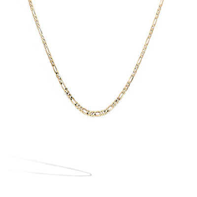 Lightweight Gold Figaro Women's Chain Necklace - 18 Inch - Private Label product