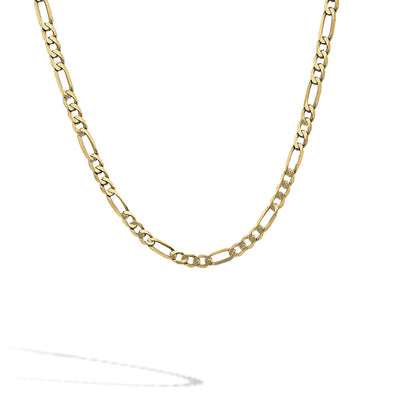 Flat Gold Figaro Chain - 18 Inch - Private Label product