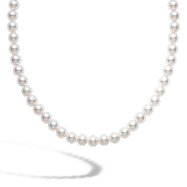 Mikimoto 8mm A Yellow Gold Akoya Pearl Strand 18