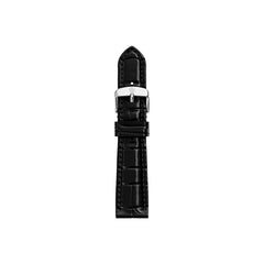 Michele 18mm Glossy Black Crocodile Watch Strap