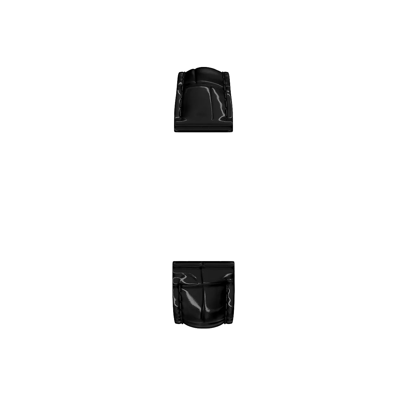 Michele 18mm Glossy Black Crocodile Watch Strap