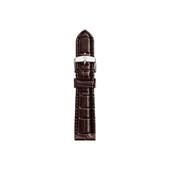Michele 18mm Glossy Brown Crocodile Watch Strap