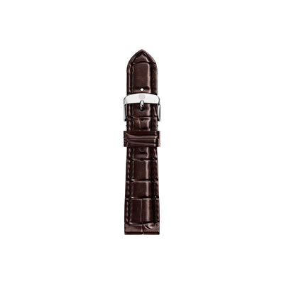 Michele 18mm Glossy Brown Crocodile Watch Strap - Michele product