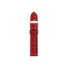Michele 18mm Glossy Red Crocodile Leather Watch Strap