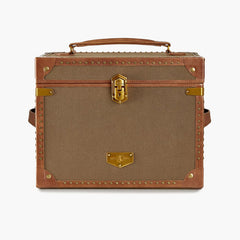 WOLF Ida Trunk Jewellery Box in Khaki