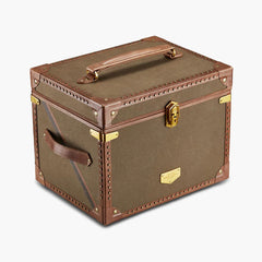 WOLF Ida Trunk Jewellery Box in Khaki