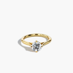 Round Diamond Compass Engagement Ring Setting