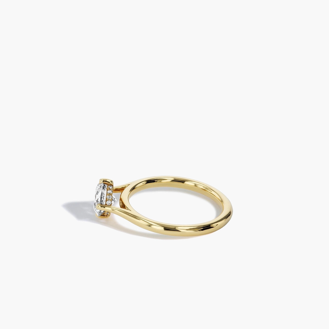 Round Diamond Compass Engagement Ring Setting