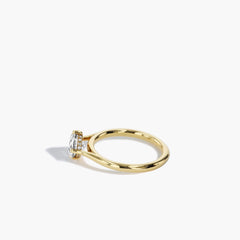 Round Diamond Compass Engagement Ring Setting