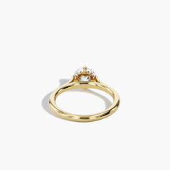 Round Diamond Compass Engagement Ring Setting