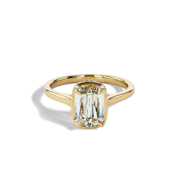 Cushion-Cut Hidden Halo Engagement Ring