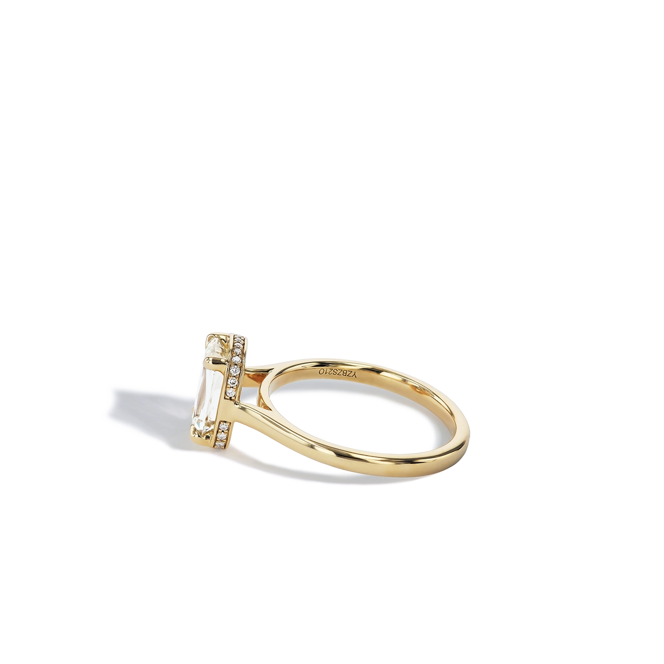 Cushion-Cut Hidden Halo Engagement Ring