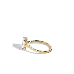 Cushion-Cut Hidden Halo Engagement Ring
