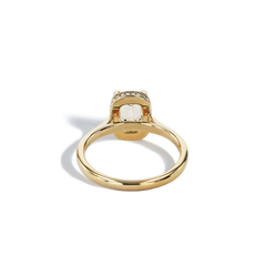 Cushion-Cut Hidden Halo Engagement Ring