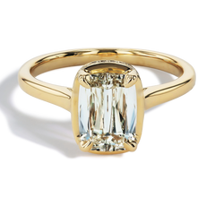Cushion-Cut Hidden Halo Engagement Ring